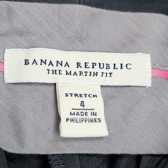 Banana Republic The Martin Fit Stretch Modal Blend Black Pants Women's Size 4 - Picture 8 of 10